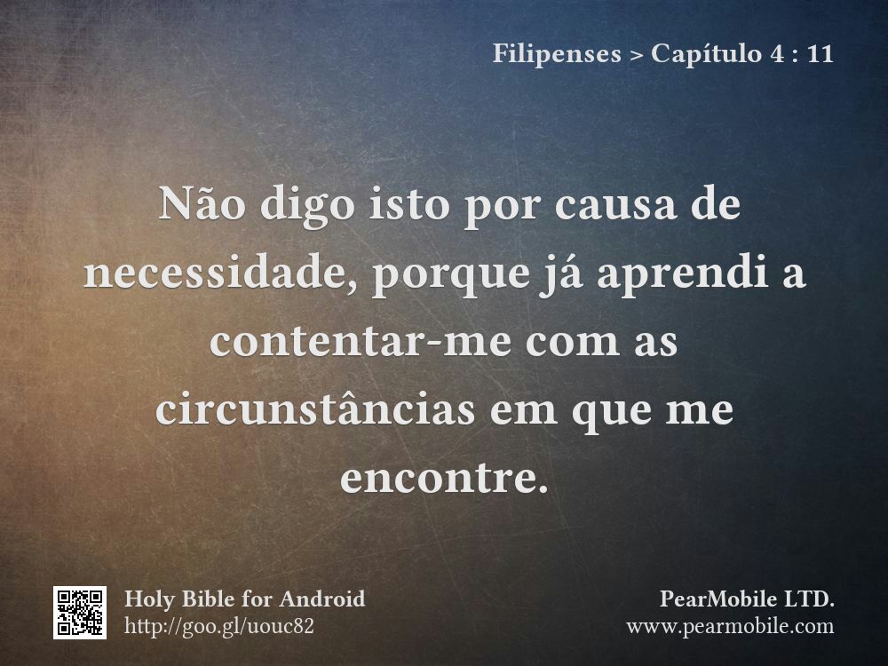 Filipenses, Capítulo 4:11